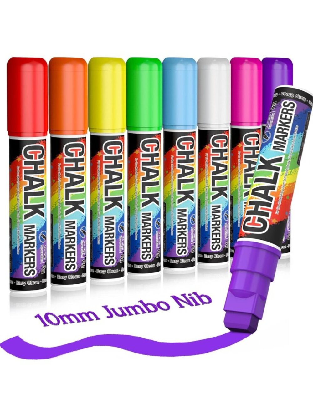 Washable Jumbo Liquid Chalk Markers for Car Decorations, Art Signs